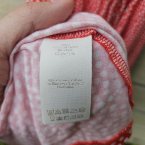 Boden Cassia red and white polka dot jersey knit midi wrap dress size 12 - Picture 7 of 8